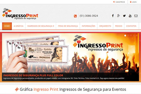 Criação de site e sistema web responsivo e otimizado para Ingresso Print, gráfica de Porto Alegre, especializada em ingressos de segurança.