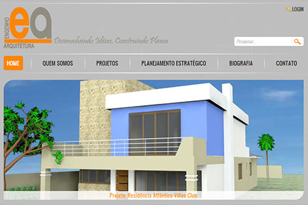 Criação de site com sistema web para Engenho Arquitetura. Empresa situada em Lajeado, Rio Grande do Sul, Brasil.