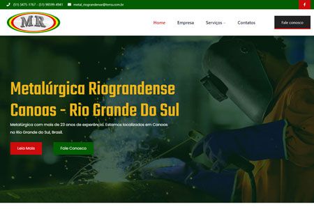 Criação de novo site para Metalúrgica Riograndense situada em Canoas